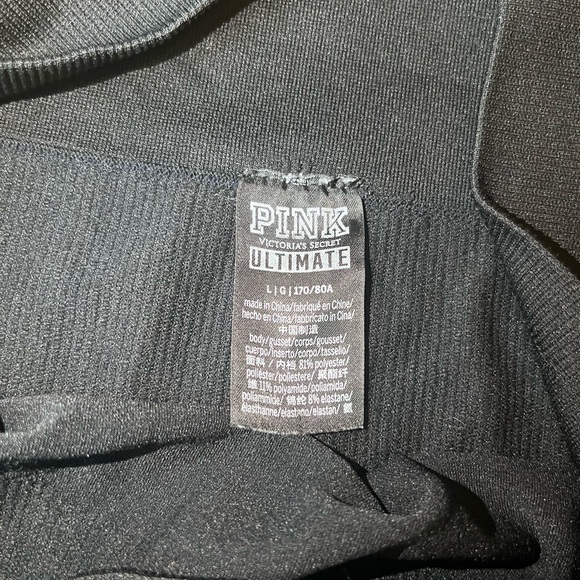 PINK Victoria's Secret Black Leggings with Logo - Picture 6 of 8